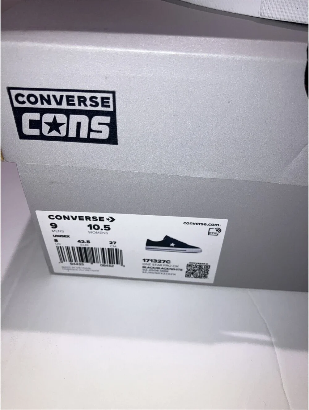 CONVERSE CONS One Star Pro OX Black White 171327C Men’s 9 Women’s 10.5 NEW